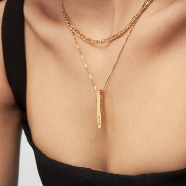 Bar Necklace - 18k Gold - Image 2