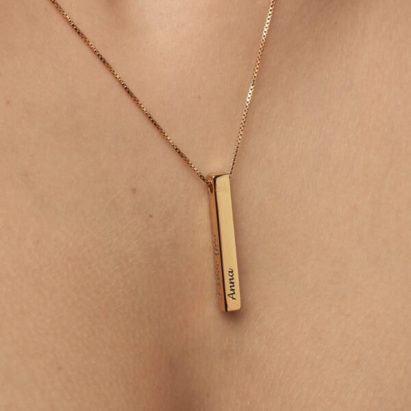 Bar Necklace - 18k Gold - Image 4