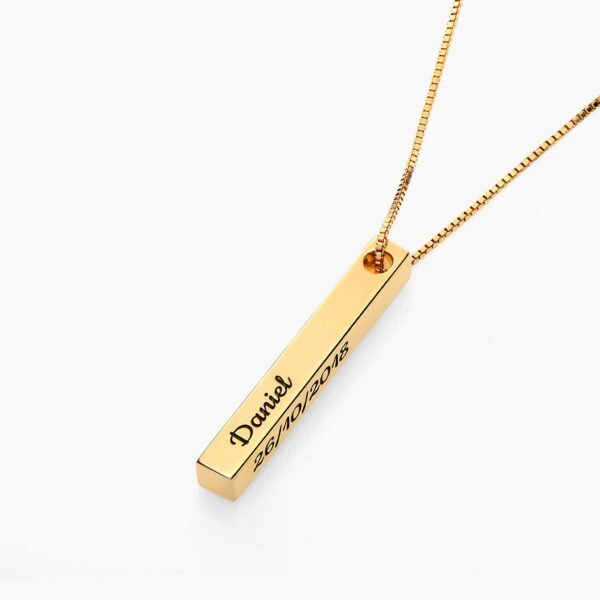 Bar Necklace - 18k Gold - Image 5