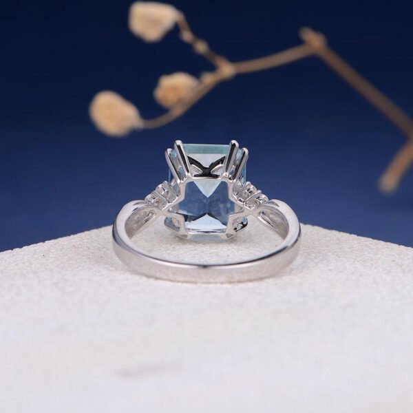 Aquamarine Pure silver ring - Image 2