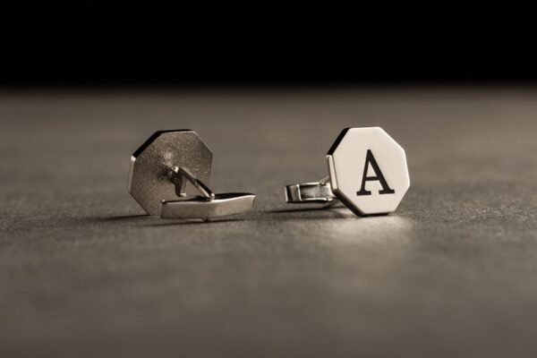 Octagon Personalized Cufflinks - Image 3