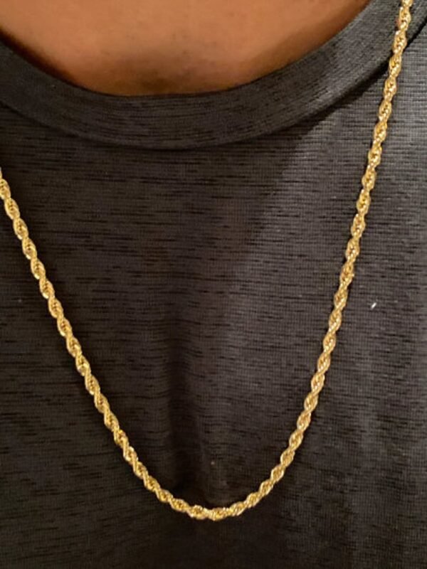 Thick Gold Mens Rope Chain - Image 3