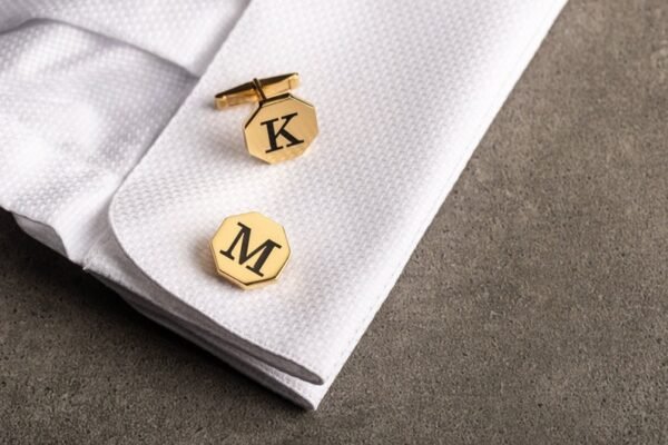 Octagon Personalized Cufflinks