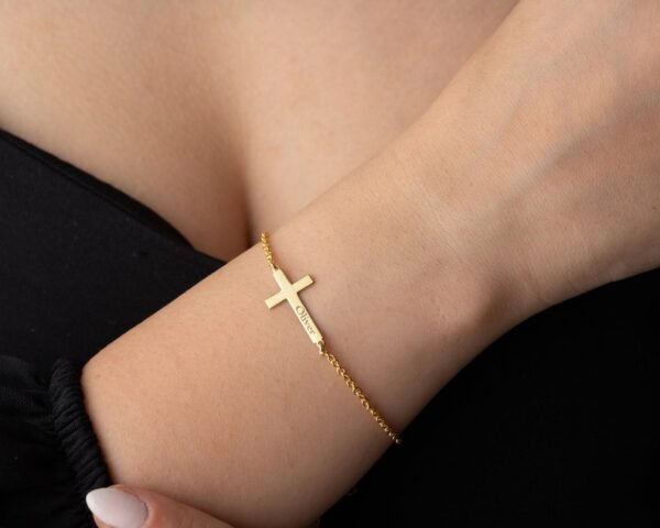 Cross Name Bracelet Personalized - Image 4