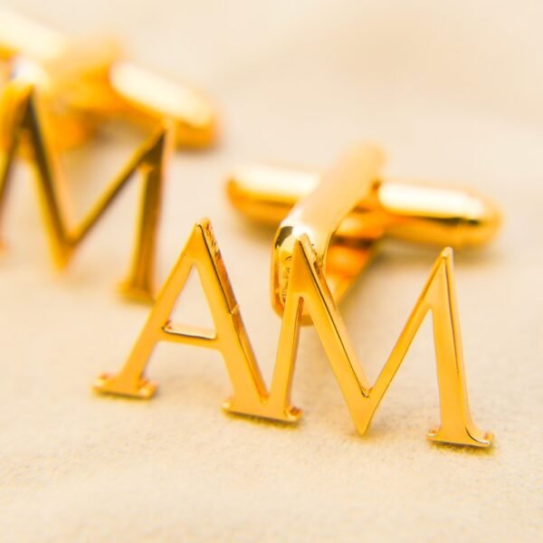 Name Initial Cufflinks for Men - Image 2