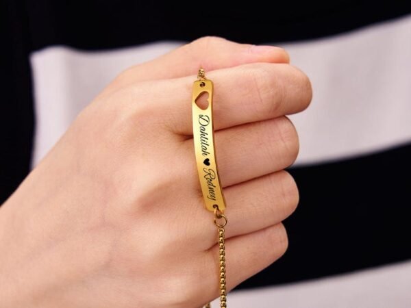 Personalized Bar Bracelet - Image 2