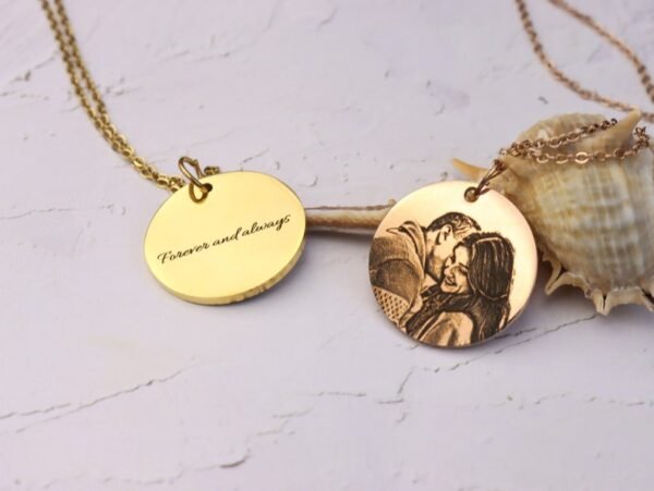 Personalized Photo Disc Necklace - Image 4