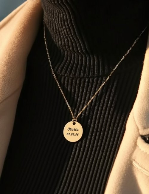 Disc Custom Name Necklace