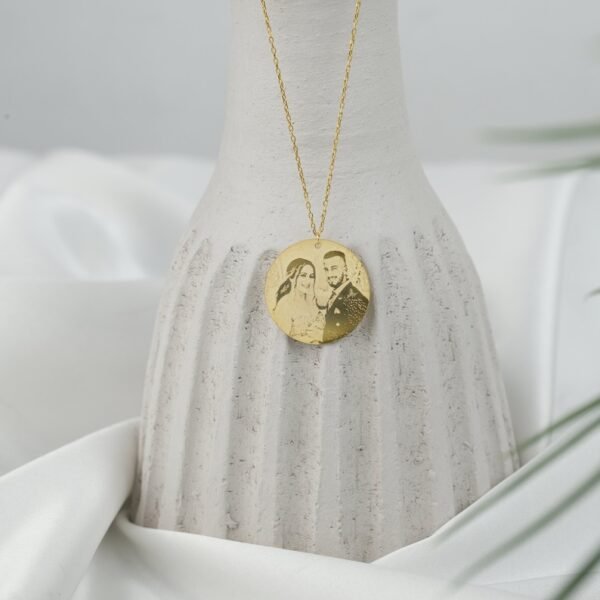 Personalized Photo Disc Necklace - Image 3