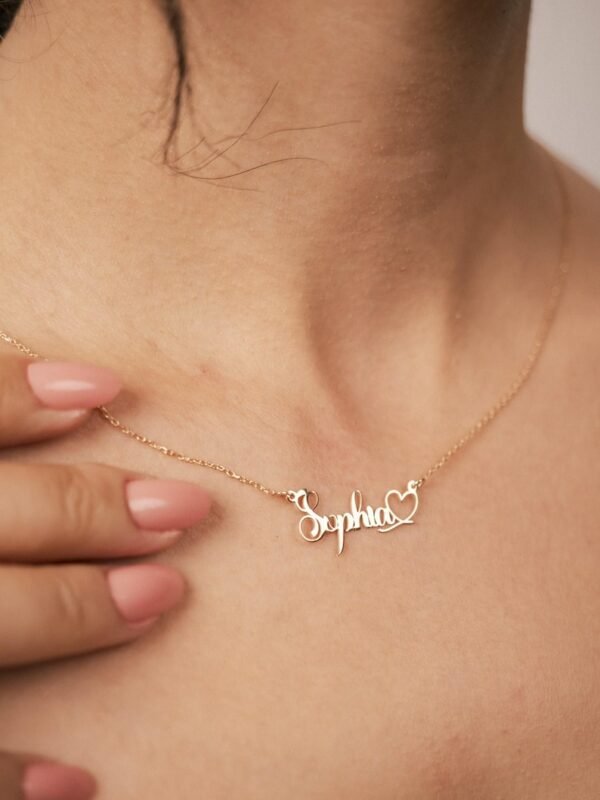 Name Necklace with Cute Heart - Image 3