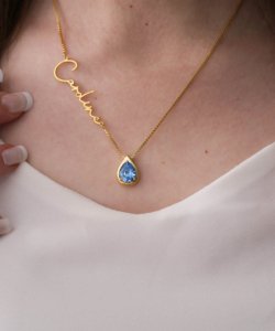 BirthStone Name necklace